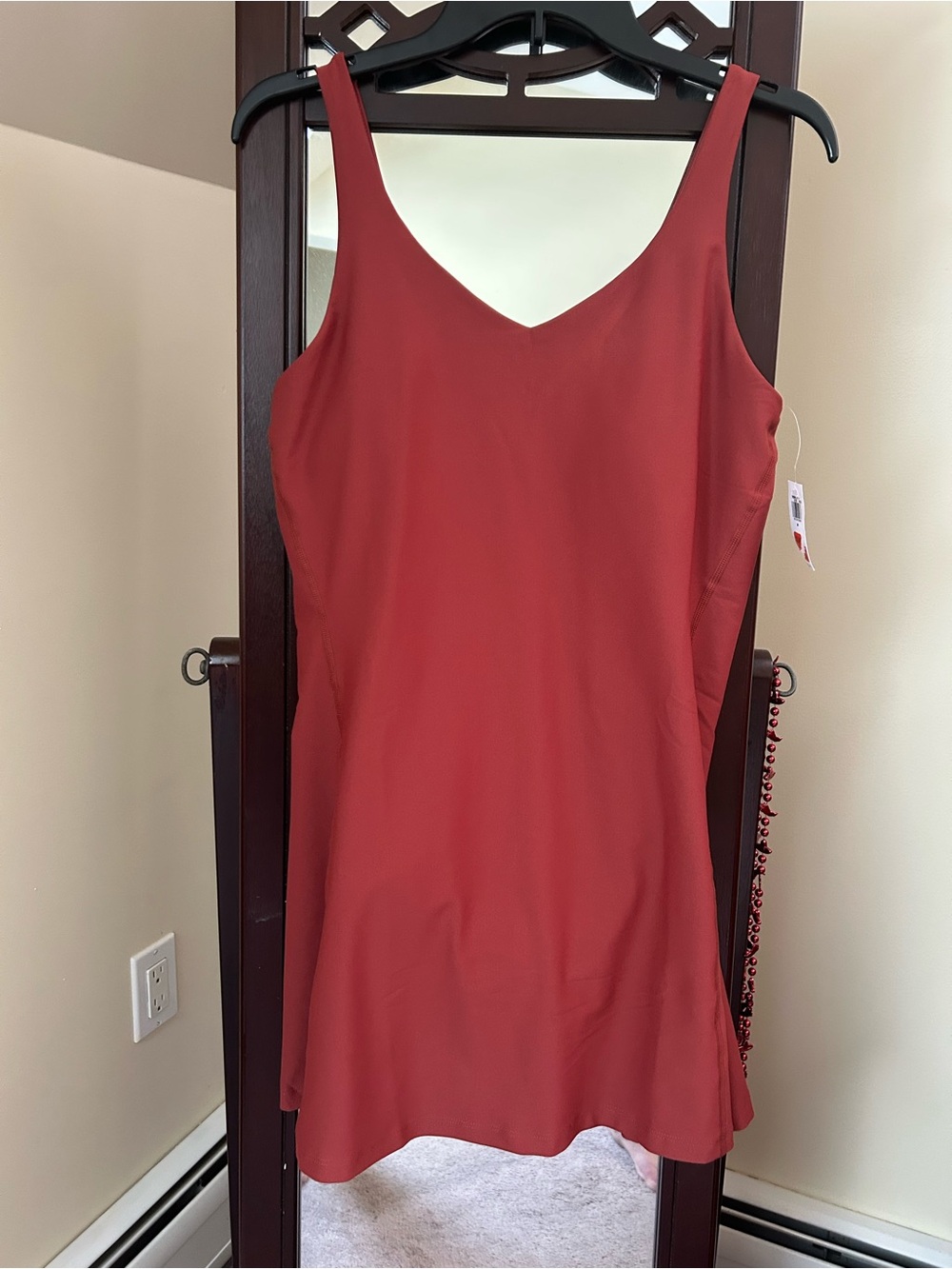 Old Navy Rust Red Midi Activewear  Dress